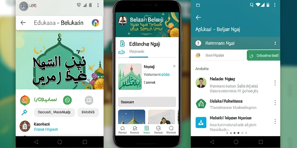 Antarmuka aplikasi 8G8G yang intuitif untuk belajar ngaji.