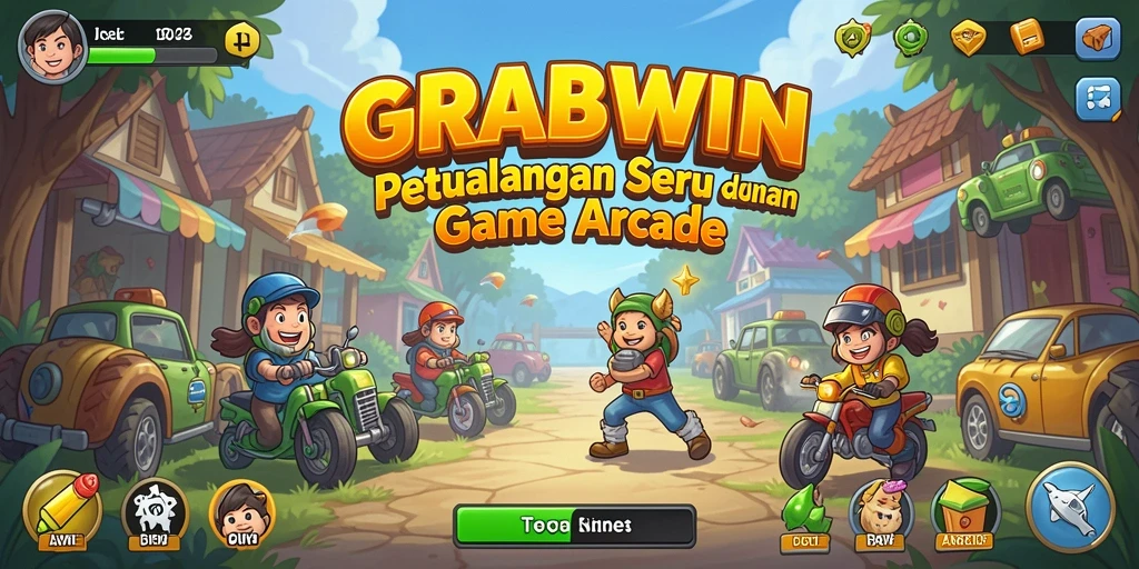 Tampilan antarmuka GRABWIN yang menarik dan intuitif untuk gameplay Arcade.